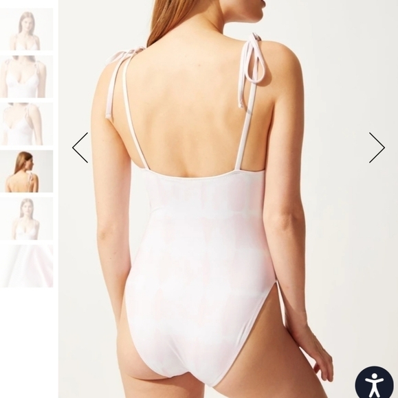 New Solid & Striped The Olympia Ballet Barbie Pink Tie Dye Swimsuit NWT Medium - Picture 6 of 16